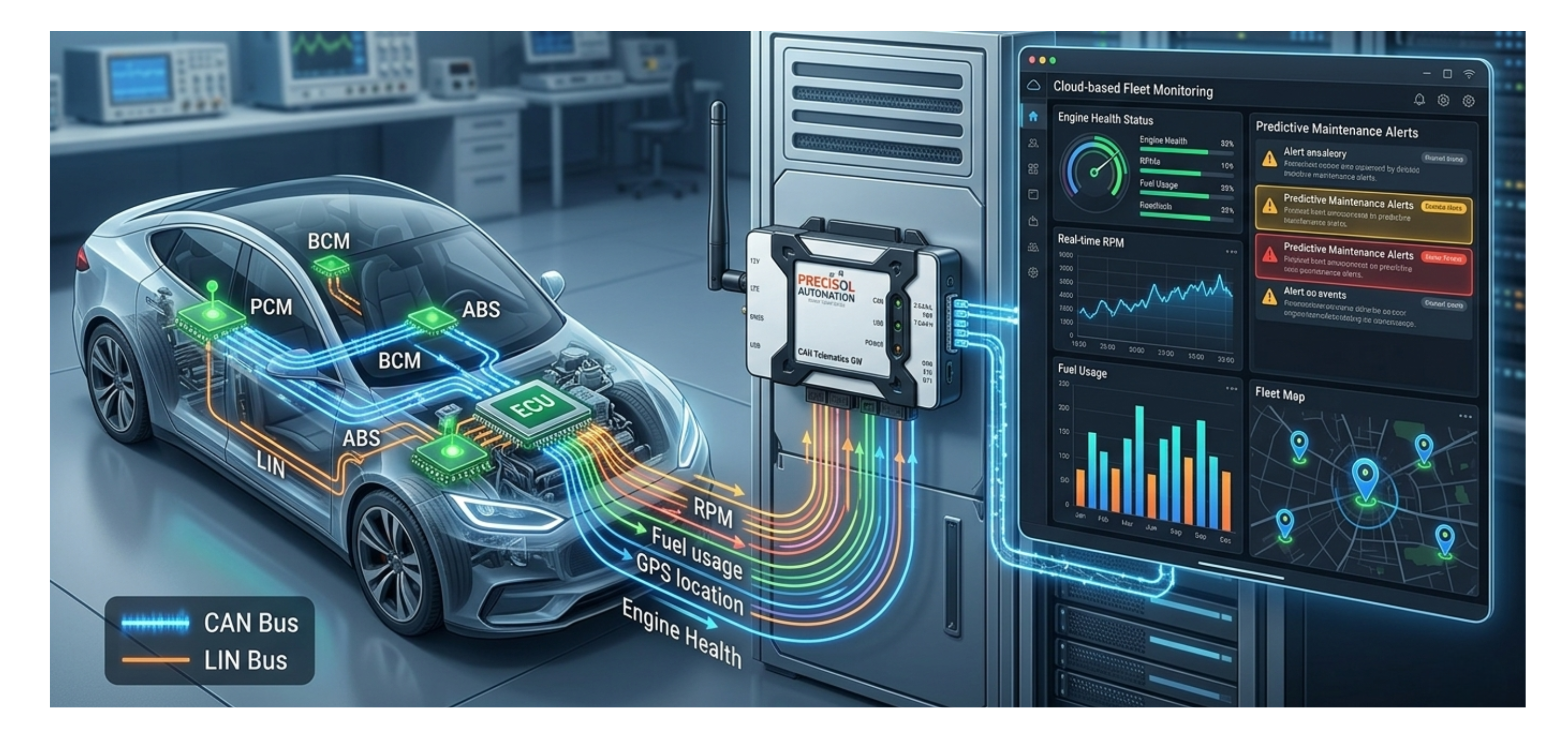 Smart Diagnostics using CAN and LIN Data Acquisition